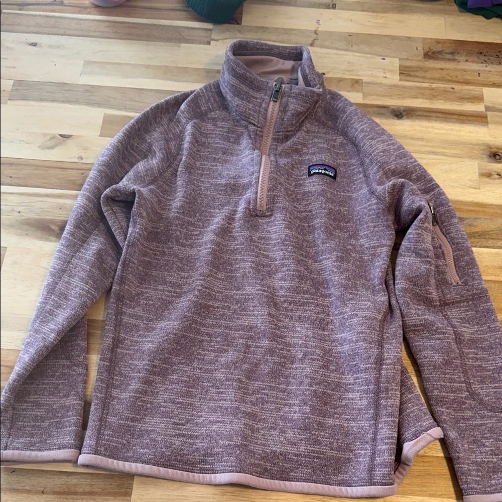 Patagonia Heathered Purple Quarter-Zip Pullover